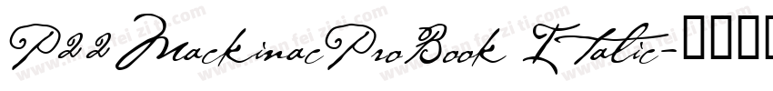 P22MackinacProBook Italic字体转换